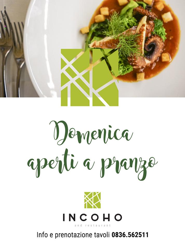 Incoho - Domenica aperti a pranzo